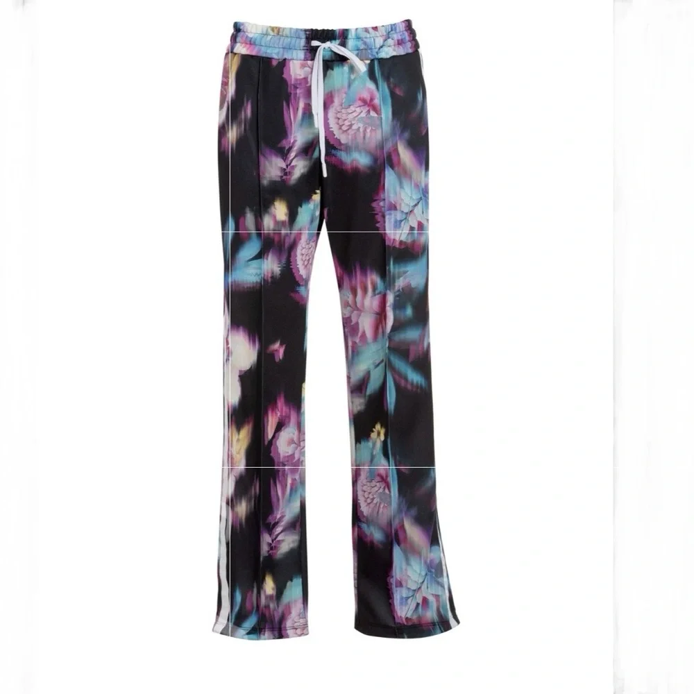 Deha Women's Move Floral Pull On Pants Black/Pink Size M - Picture 8 of 9
